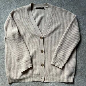 Jenni Kayne Taupe Ribbed Cardigan